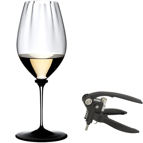 Riedel Fatto A Mano Performance Riesling Glass Single 4884/15N + Deluxe Lever Corkscrew