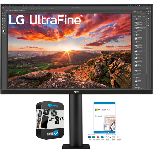 LG 27` UHD Ergo IPS VESA 400 Ultrafine Monitor + 365 Personal & 3 Year Warranty