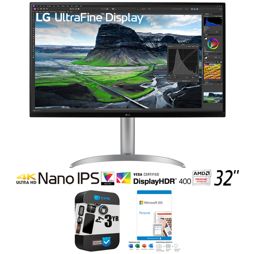 LG 32` UltraFine UHD 4K Nano IPS Monitor +Microsoft 365 Personal +3Yr Warranty