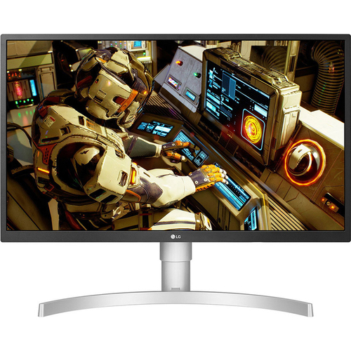 LG 27` Ultra HD Monitor with Stand and OnScreen Control, White - Open Box