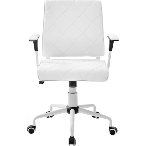 Modway Lattice Vinyl Office Chair in White - Open Box