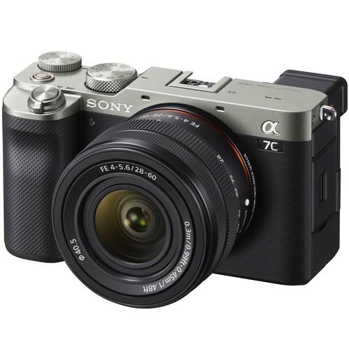 Sony a7C Full Frame Mirrorless Alpha Camera Body + 28-60mm Lens Kit, Silver Open Box