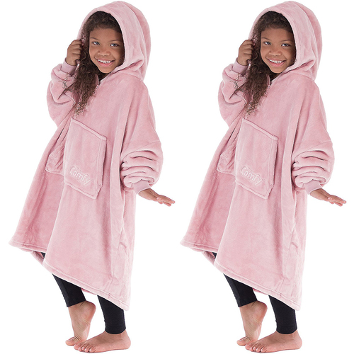 The Comfy Dream Lite Quarter-Zip Wearable Juniors Blanket Blush H230584031000 (2-Pack)