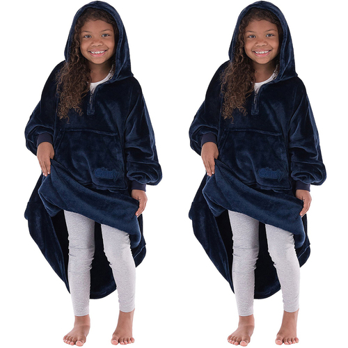 The Comfy Dream Lite Quarter-Zip Wearable Juniors Blanket Navy H230584130000 (2-Pack)
