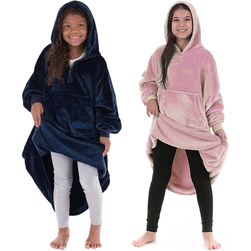 The Comfy Dream Lite Quarter-Zip Wearable Juniors Blanket (2-Pack)