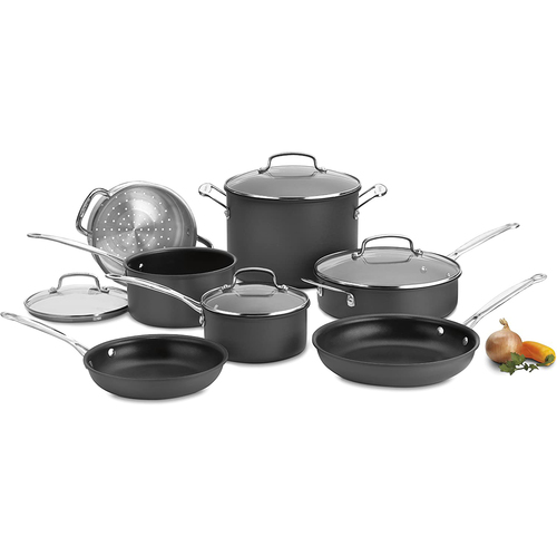 Chef's Classic Nonstick Hard-Anodized 11-Piece Cookware Set - 66-11