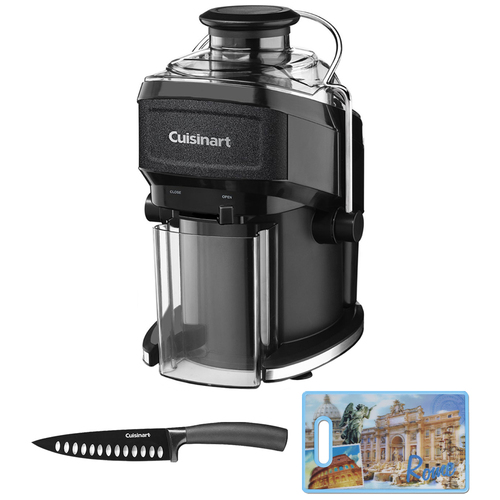 Cuisinart CJE-500 Compact Juicer / Juice Extractor + 6` Chef's Knife + 3D Cutting Board