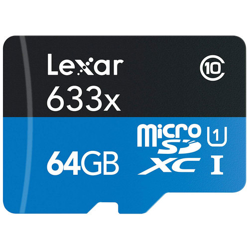 Lexar High-Performance 633x 64GB microSDHC/microSDXC UHS-I Card - Open Box