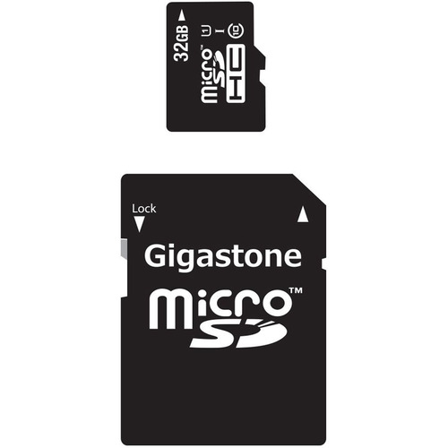 Gigastone 32GB Class 10 U1 MicroSD Memory card with SD Adapter