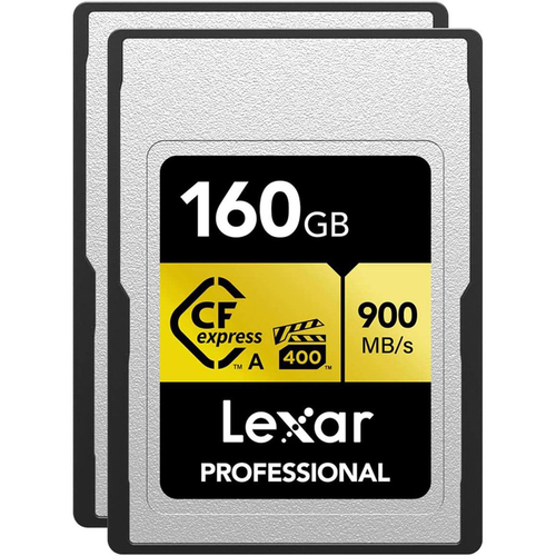 160GB CFexpress Type A Pro Gold R900/W800 Memory Card, Pack of 2