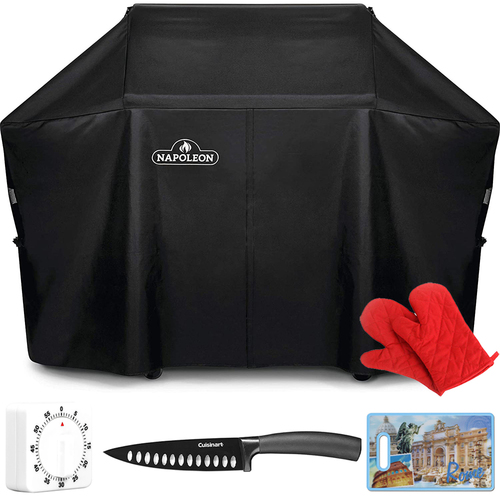 Napoleon PRO 500/Prestige 500 Series Grill Cover with 6` Chef's Knife Bundle