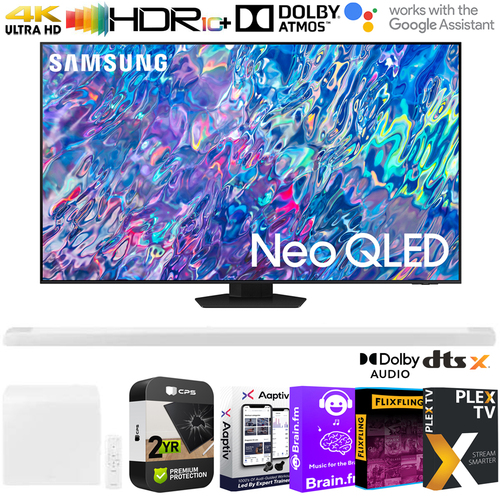 Samsung QN85BA 65` Neo QLED 4K Mini LED Smart TV w/ Soundbar + Warranty Bundle