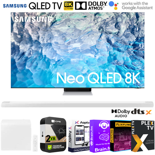 Samsung QN75QN900B 75` Neo QLED 8K Smart TV w/ Soundbar + Warranty Bundle