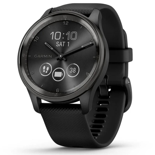 Garmin Vivomove Trend Hybrid Smartwatch, Slate Stainless Steel (010-02665-00)