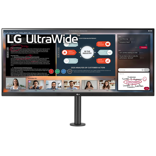 LG 34WP580-B 34` UltraWide FHD HDR Monitor with Ergo Stand (34WP580-B) - Open Box