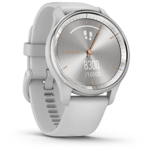 Garmin Vivomove Trend Hybrid Smartwatch, Silver Stainless Steel (010-02665-03)