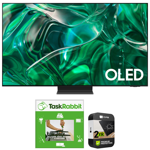 Samsung S95C 77` HDR Quantum Dot OLED Smart TV w/ TaskRabbit Installation Bundle (2023)
