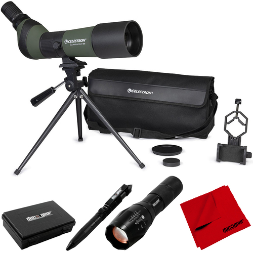 Celestron LandScout 20-60X65MM Angled Zoom Spotting Scope with Tactical Bundle