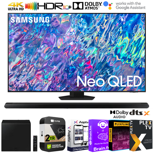 Samsung QN85BA 75` Neo QLED 4K Mini LED Smart TV w/ Soundbar + Warranty Bundle