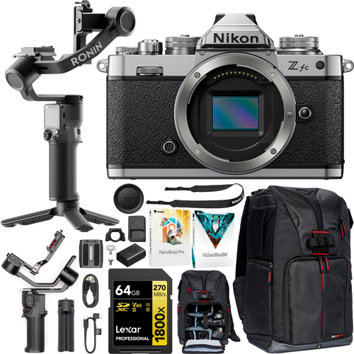 Nikon Z fc Mirrorless Camera 4K DX Body Kit + DJI RS 3 Mini Gimbal Stabilizer Bundle