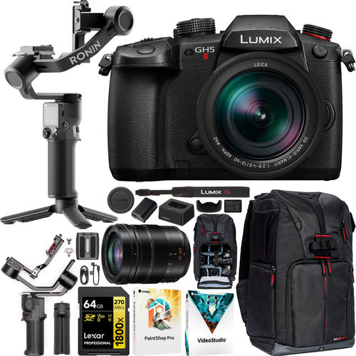 Panasonic GH5M2 Mirrorless Camera Body + 12-60mm Lens Kit + DJI RS 3 Mini Gimbal Bundle