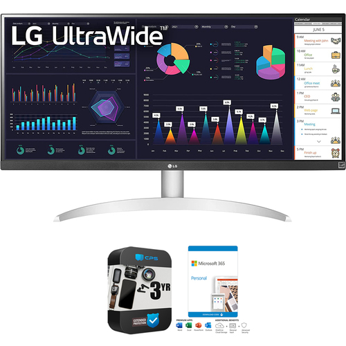 LG UltraWide FHD 29` Computer Monitor, HDR10 with 365 Personal & 3 Year Warranty