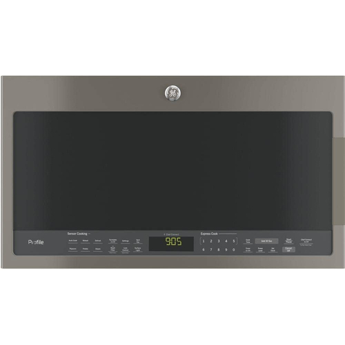 GE Profile 2.1 Cu. Ft. Over-the-Range Sensor Microwave Oven, Gray - Open Box
