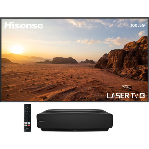 Hisense 100L5G 100` 4K Ultra-Short-Throw LASER TV & 100'' 1.0 Gain ALR Screen - Open Box