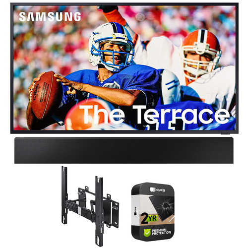 Samsung 65` The Terrace Full Sun Outdoor QLED 4K Smart TV w/ The Terrace Soundbar Bundle