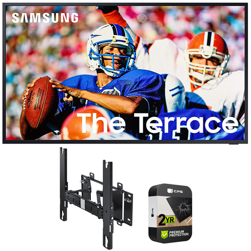 Samsung 65` The Terrace Full Sun Outdoor QLED 4K Smart TV w/ Wall Mount Bundle