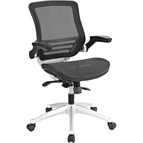 Modway Edge All Mesh Office Chair with Flip-Up Arms, Black