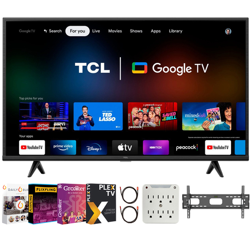 TCL 43` Class 4-Series 4K UHD HDR Smart Google TV 2022 Model with Streaming Pack