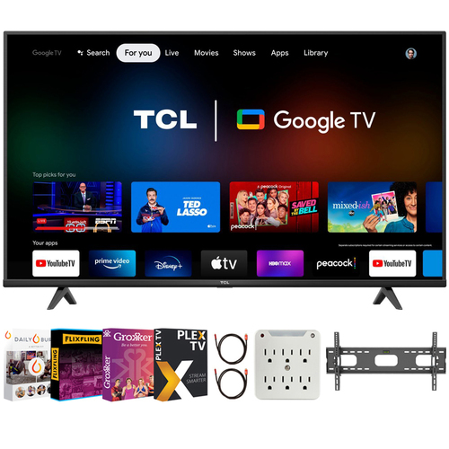 TCL 65` Class 4-Series 4K UHD HDR Smart Google TV 2022 Model with Streaming Pack
