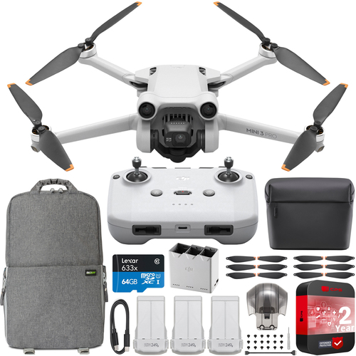 DJI Mini 3 Pro Drone Quadcopter with RC-N1 Remote + Fly More Kit & Accessory Bundle