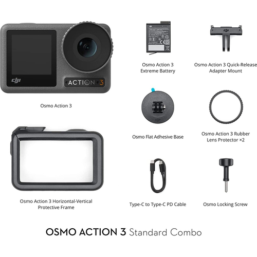 DJI Osmo Action 3 Action Camera - Standard Combo - Open Box 
