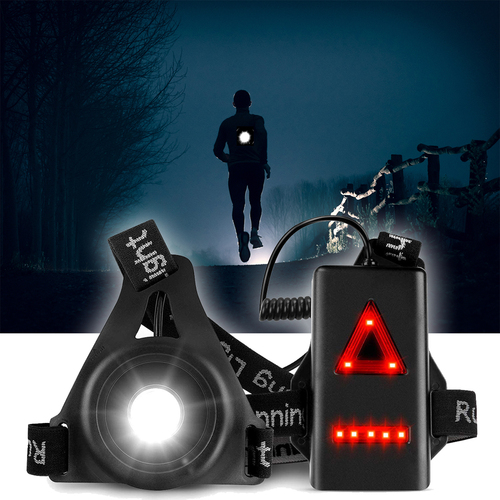 Wearable Commuter Front and Rear Safety Light, Adjustable Comfort Strap
