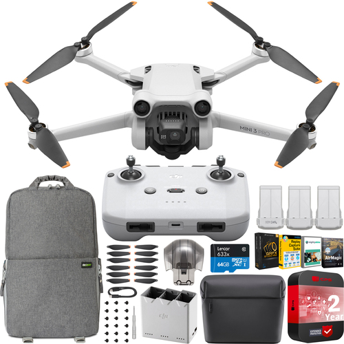 DJI Mini 3 Pro Drone Quadcopter + RC-N1 Remote + Fly More Kit Plus & Accesory Bundle