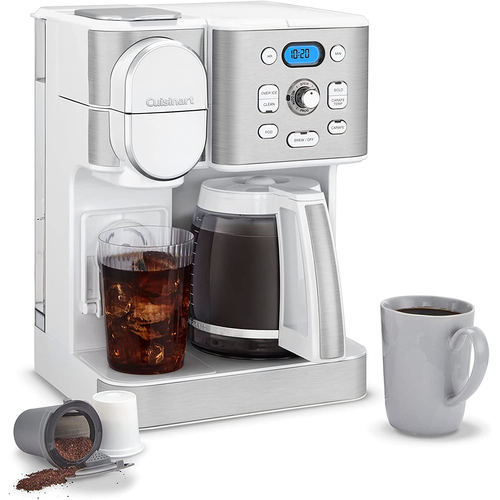 Cuisinart 2-IN-1 Center Combo Brewer Coffee Maker, White