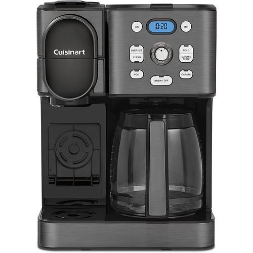 Cuisinart 2-IN-1 Center Combo Brewer Coffee Maker, Black Stainless