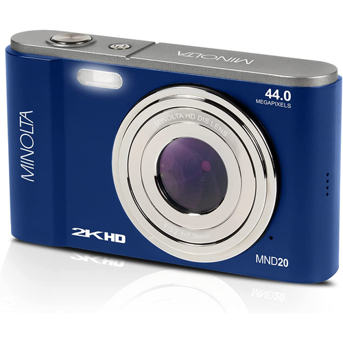 Minolta MND20 44 MP / 2.7K Ultra HD Digital Camera - Blue - Open Box