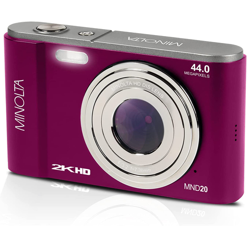 Minolta MND20 44 MP / 2.7K Ultra HD Digital Camera - Magenta - Open Box