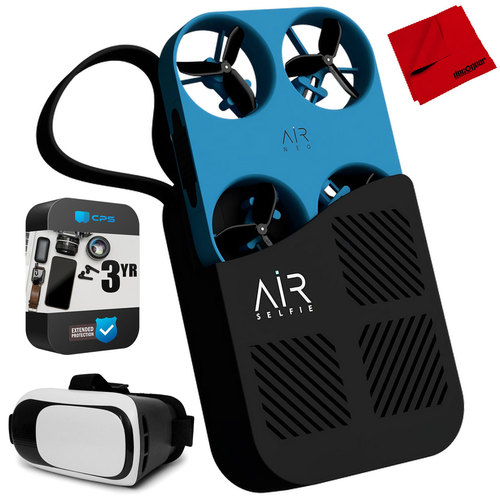 AirSelfie Air Neo Miniature Camera Drone with Powerbank Sleeve Bundle with VR Viewer