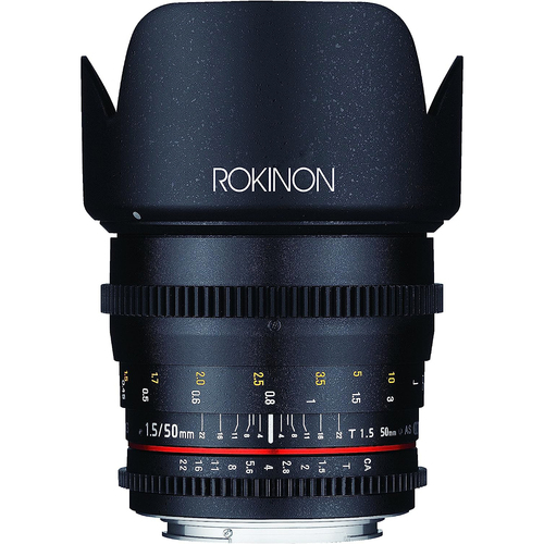 Rokinon DS 50mm T1.5 Full Frame Wide Angle Cine Lens for Canon EF Mount
