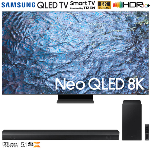 Samsung QN65QN900C 65` Neo QLED 8K Smart TV w/ HW-B650 3.1ch Soundbar (2023 Model)