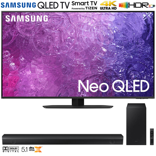 Samsung QN55QN90CA 55` Neo QLED 4K Smart TV w/ HW-B650 3.1ch Soundbar (2023 Model)