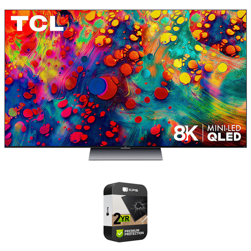 TCL 65` 8K Mini-LED UHD QLED HDR Smart Roku TV with 2 Year Extended Warranty