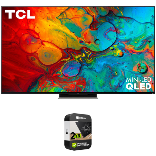 TCL 65` Class 4K Mini-LED UHD QLED HDR Smart Roku TV with 2 Year Extended Warranty