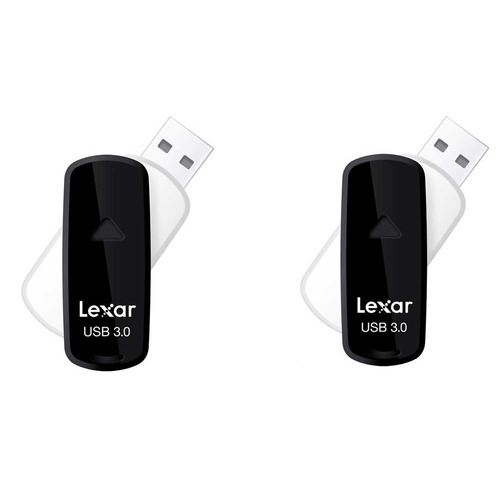 Lexar 16 GB JumpDrive S33 USB 3.0 Flash Drive (Black) 2-Pack (32GB Total)