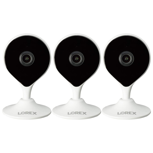 Lorex 2K Indoor Wi-Fi Security Camera White 3 Pack
