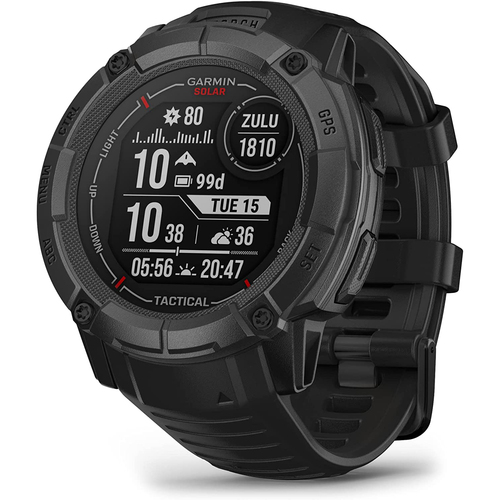 Garmin Instinct 2X Solar Rugged GPS Smartwatch, Tactical Edition, Black
